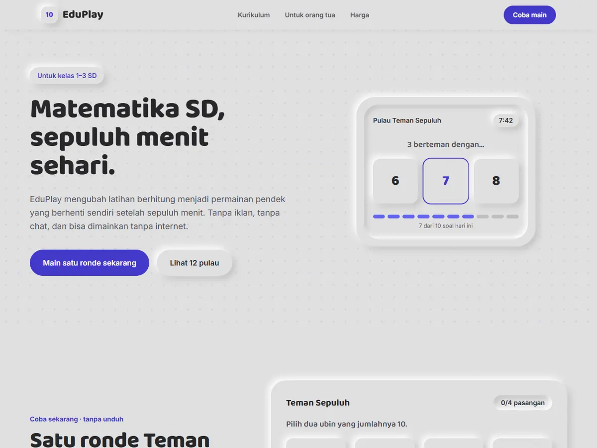 Screenshot of EduPlay